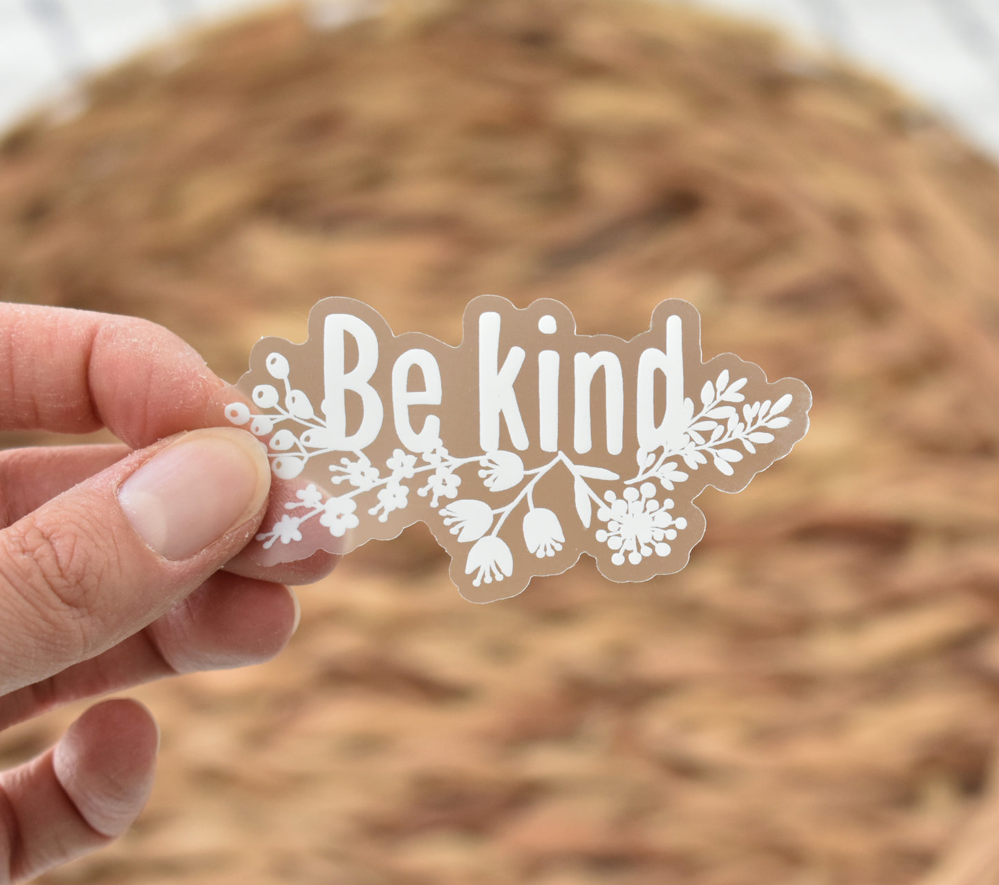 Be  kind clear sticker