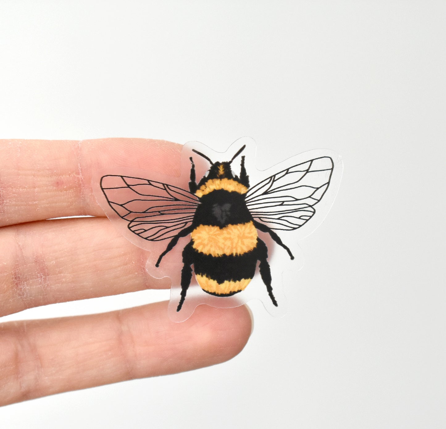 Clear bee sticker