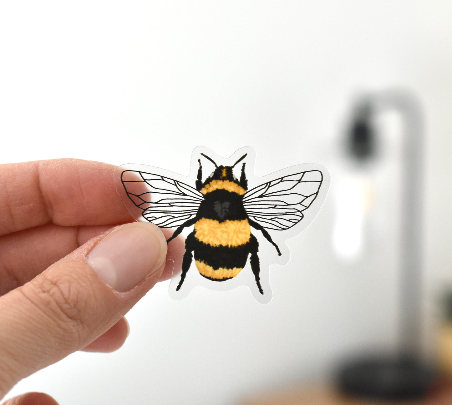 Clear bee sticker