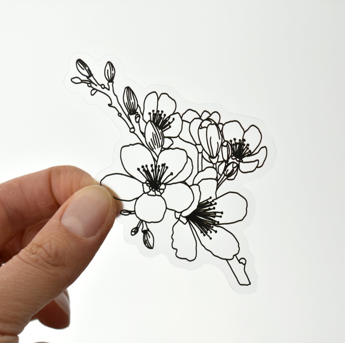 Clear floral sticker