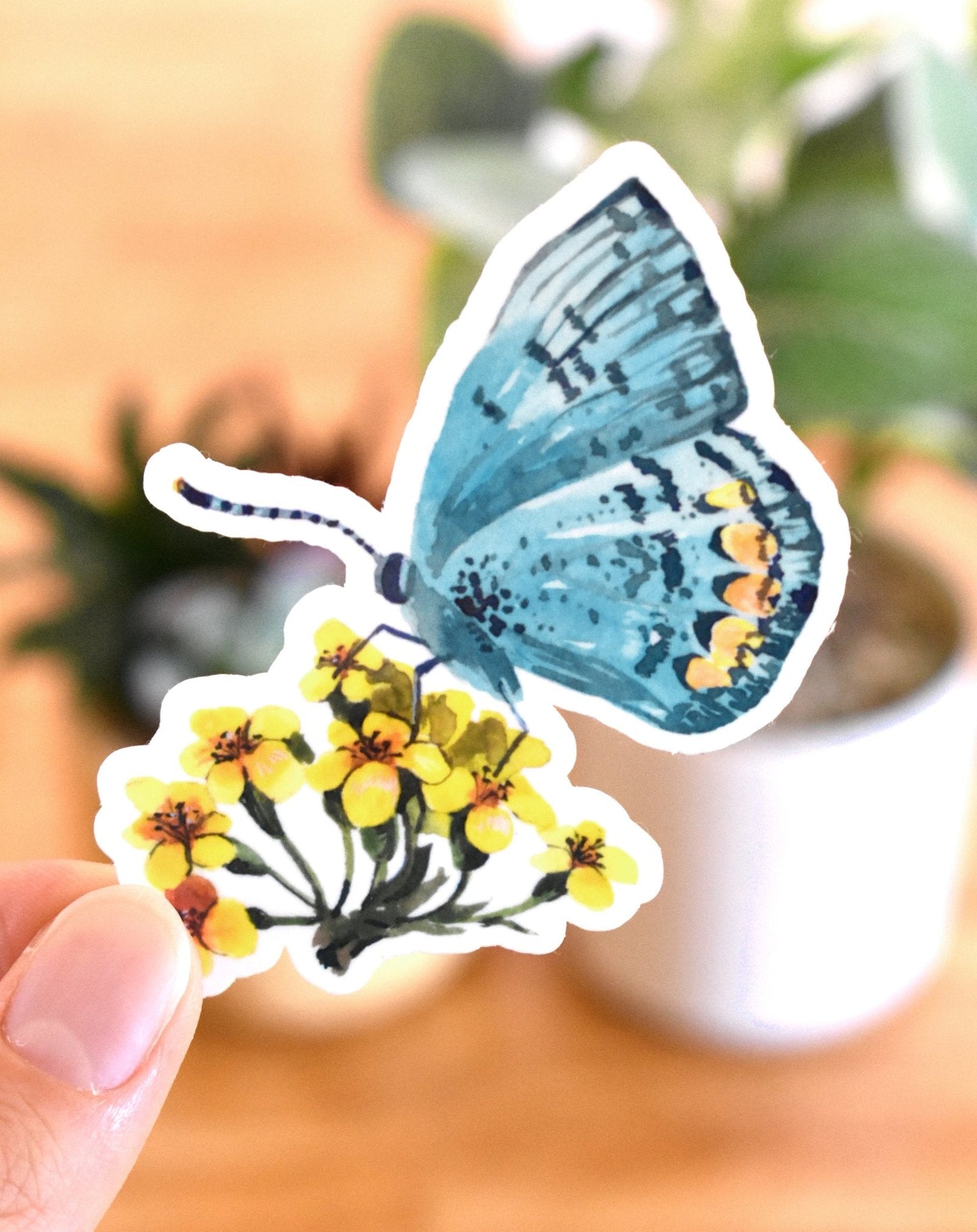 Blue butterfly sticker - Eliza Anderson ArtEliza Anderson Art