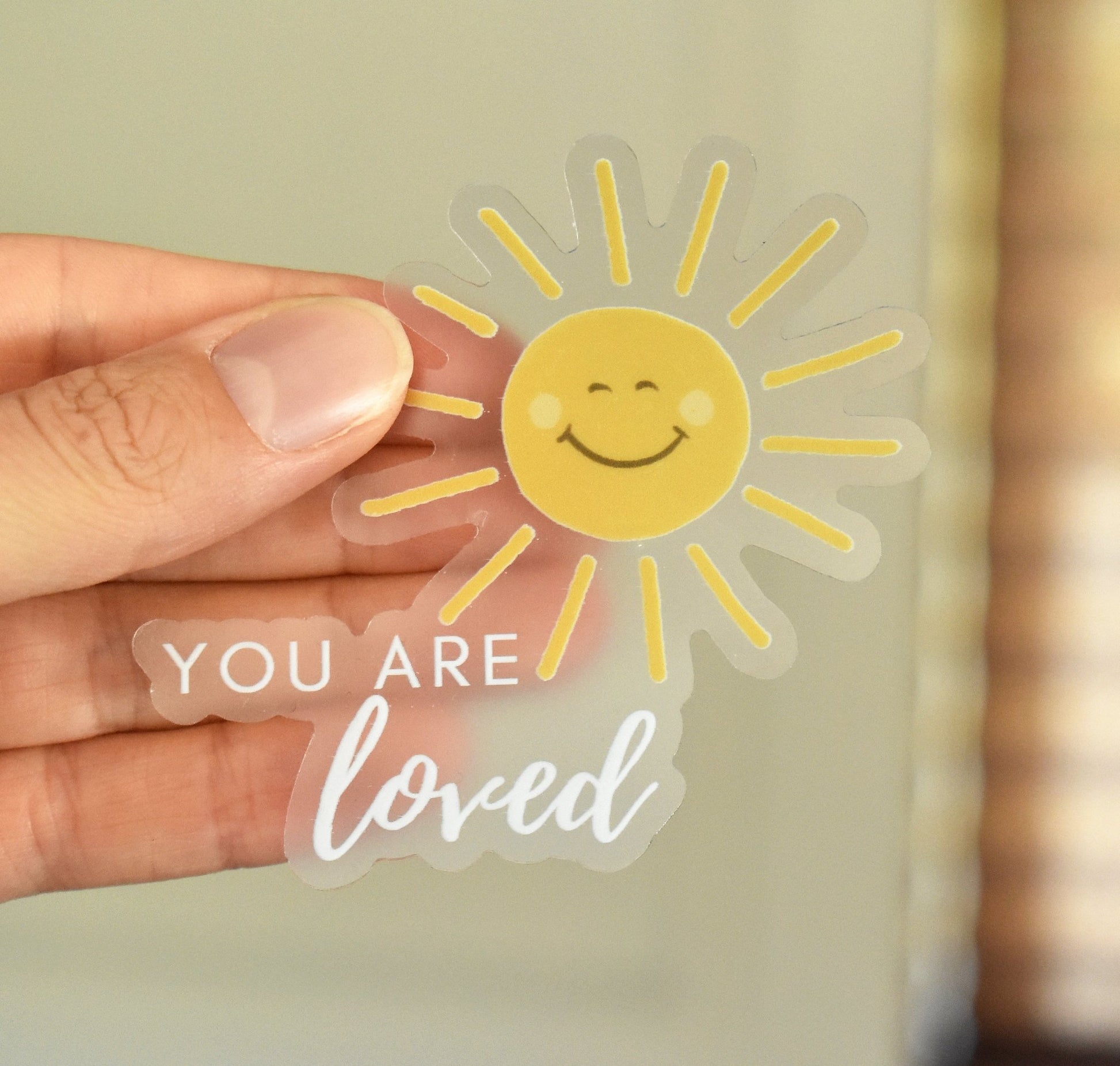 Clear You are loved sticker - Eliza Anderson ArtEliza Anderson Art