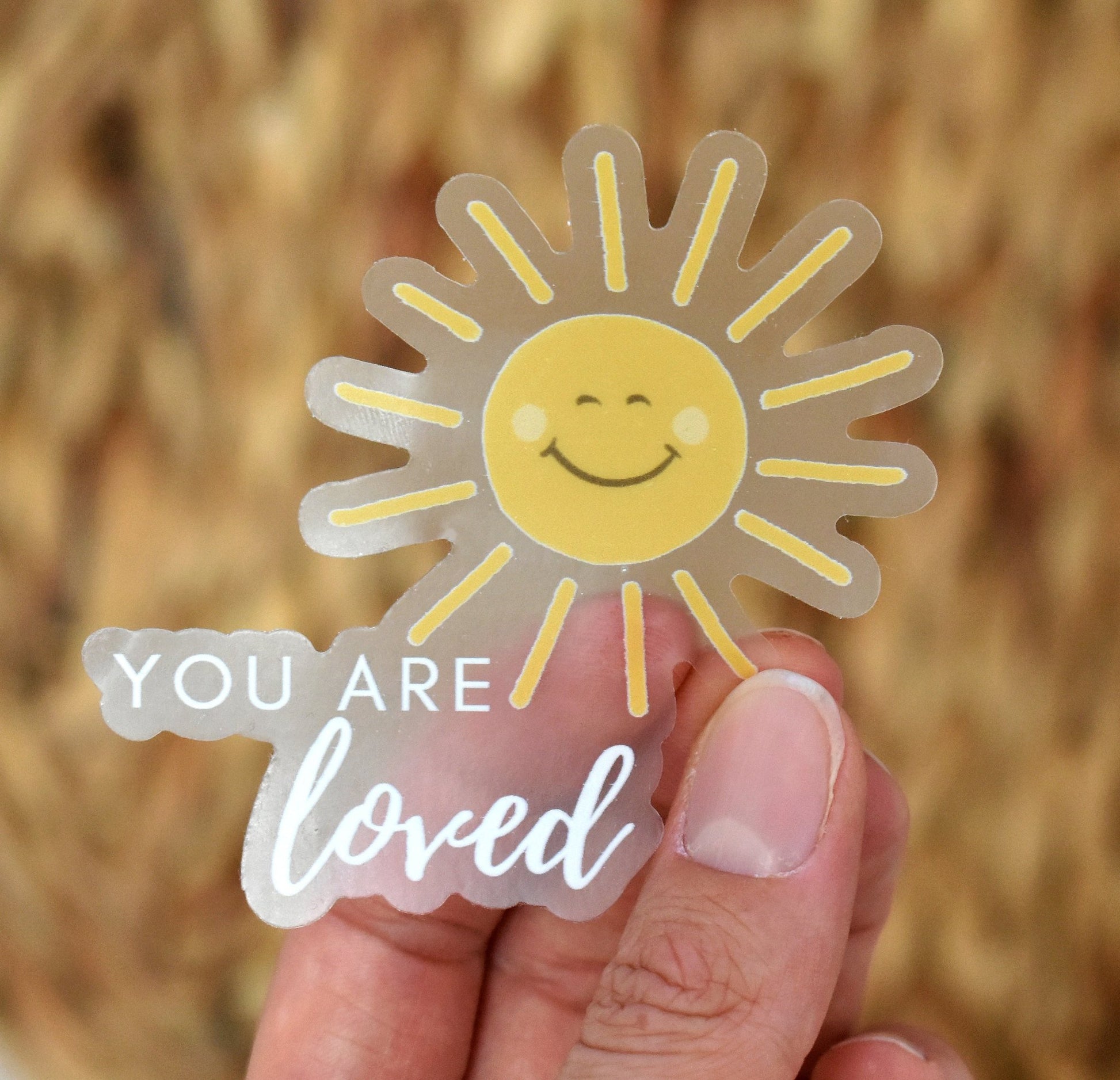 Clear You are loved sticker - Eliza Anderson ArtEliza Anderson Art