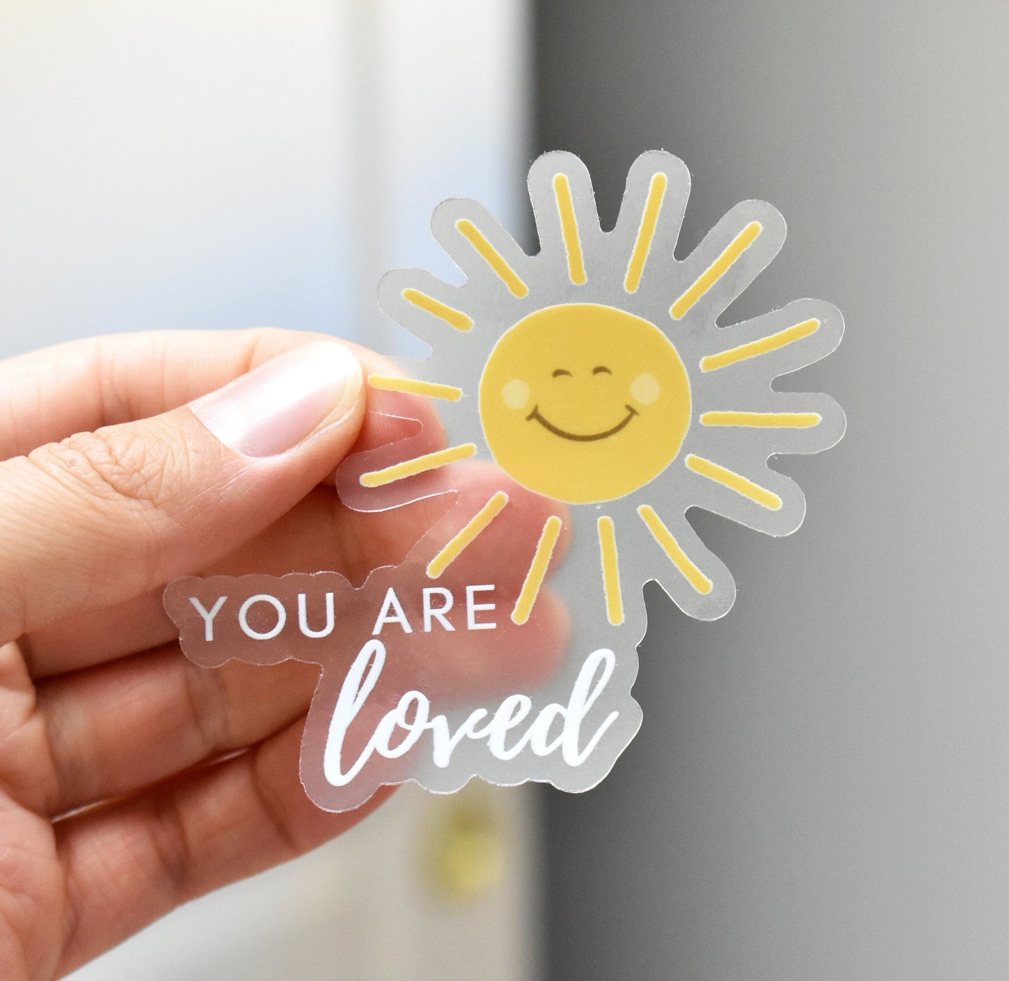 Clear You are loved sticker - Eliza Anderson ArtEliza Anderson Art