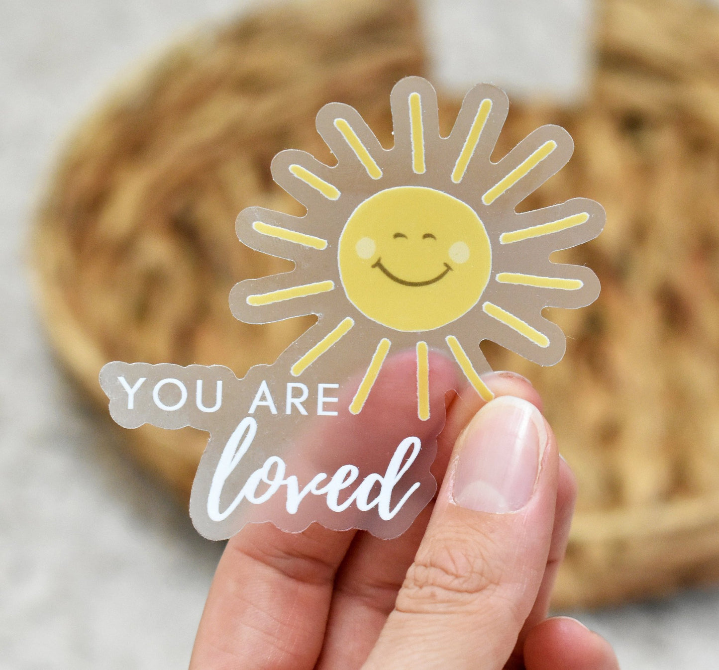 Clear You are loved sticker - Eliza Anderson ArtEliza Anderson Art