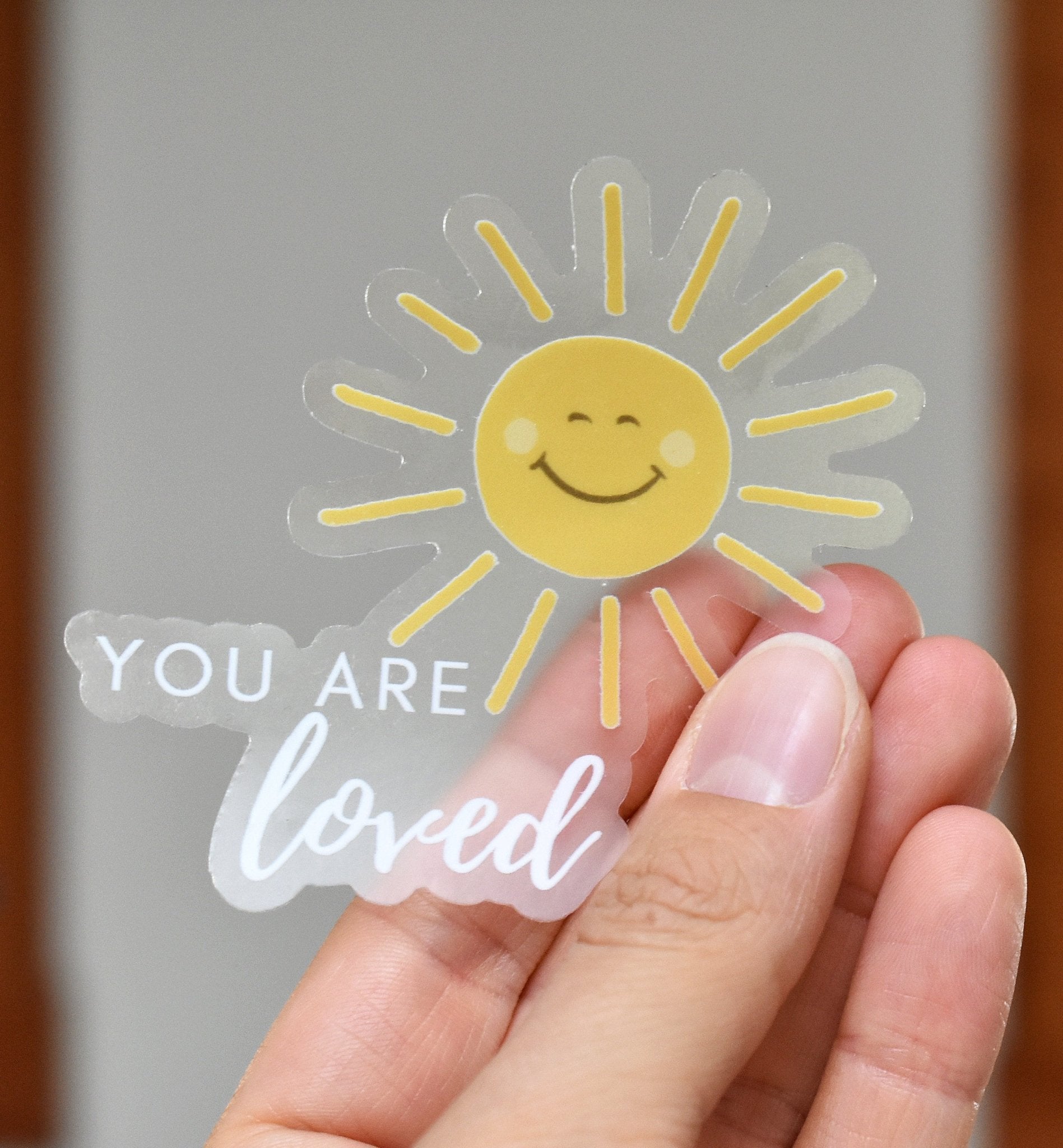 Clear You are loved sticker - Eliza Anderson ArtEliza Anderson Art