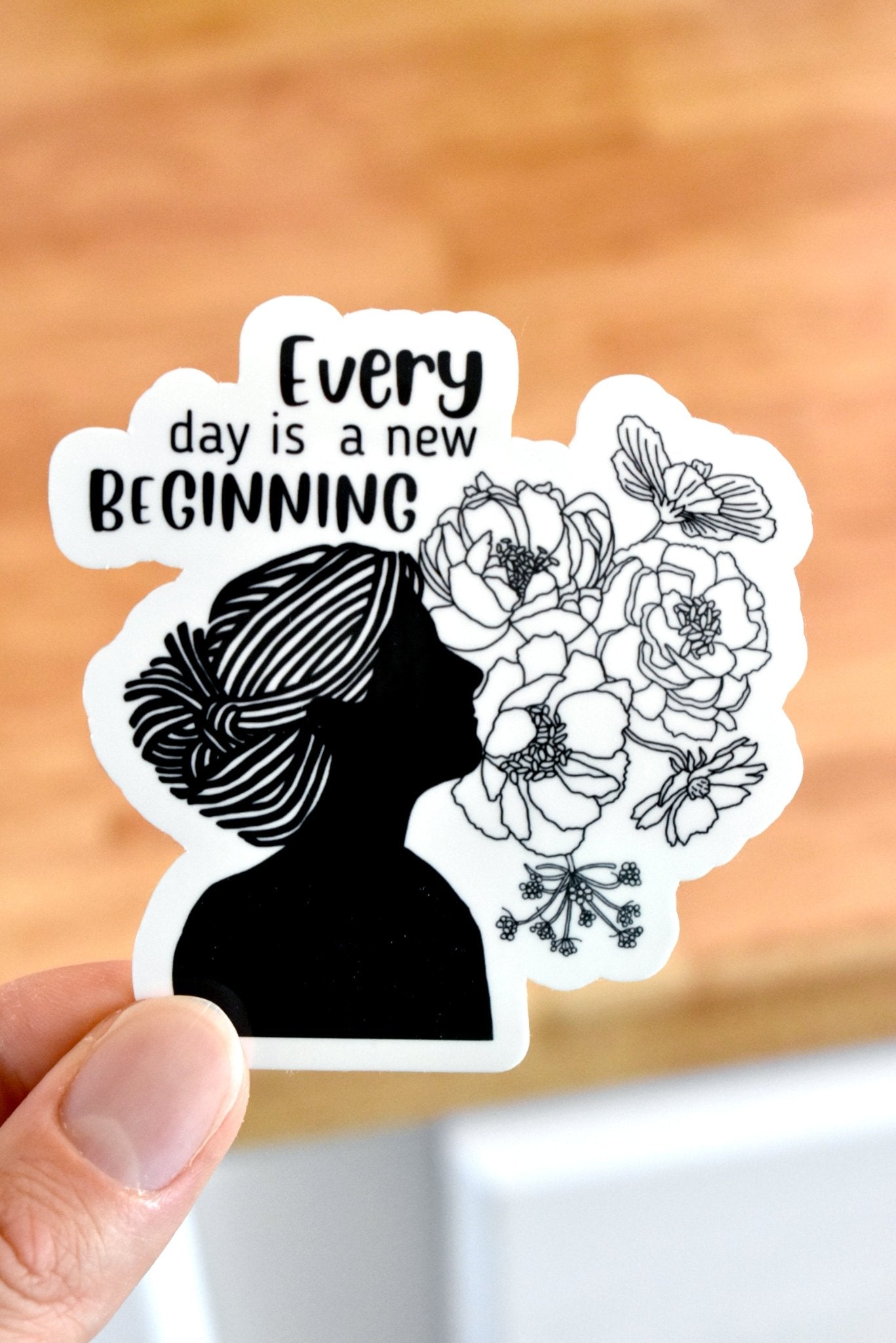 Every day is a new beginning sticker - Eliza Anderson ArtEliza Anderson Art