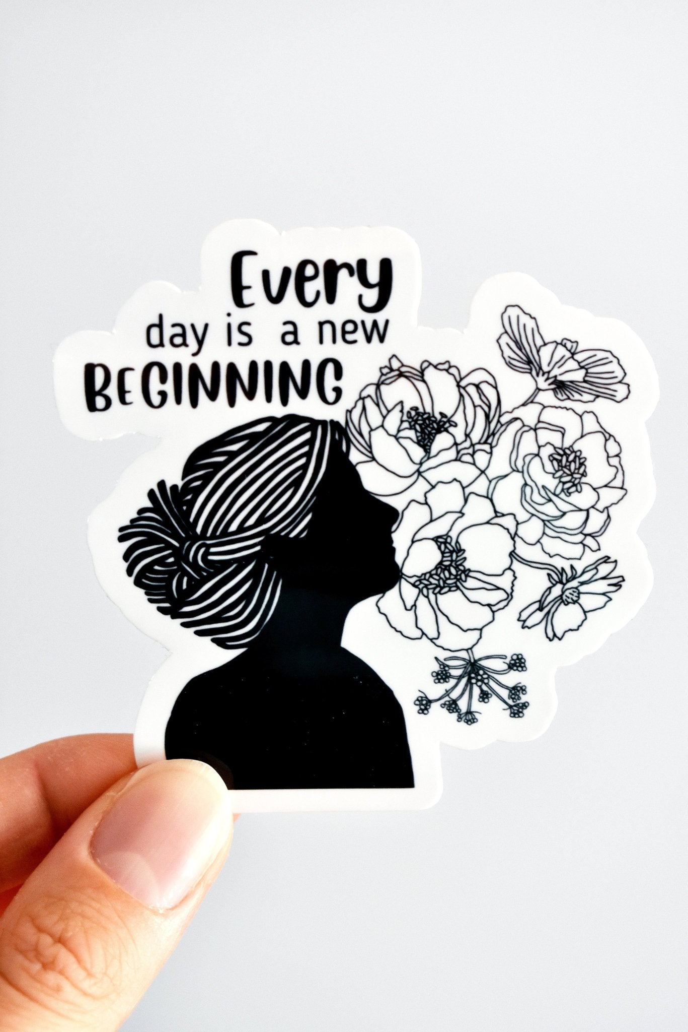 Every day is a new beginning sticker - Eliza Anderson ArtEliza Anderson Art