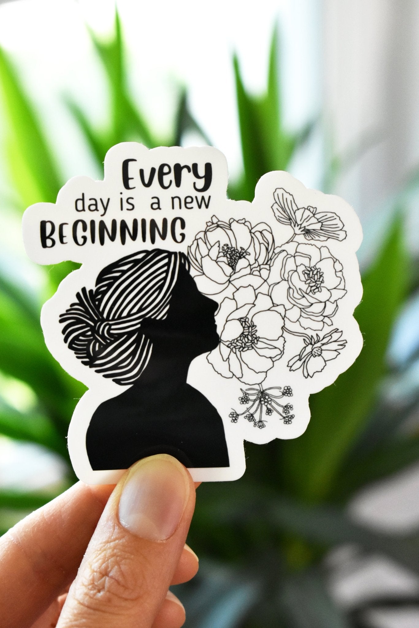 Every day is a new beginning sticker - Eliza Anderson ArtEliza Anderson Art