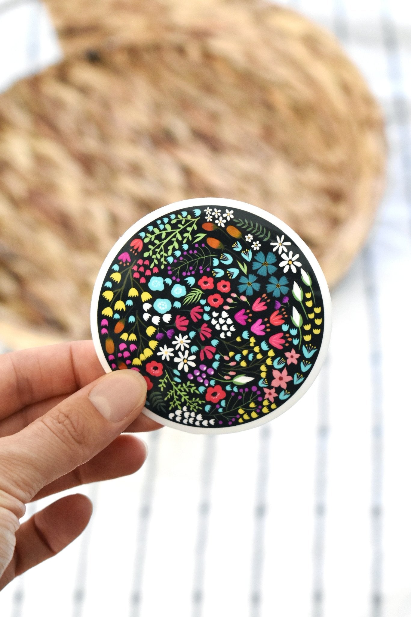 Flower circle sticker 2 - Eliza Anderson ArtEliza Anderson Art