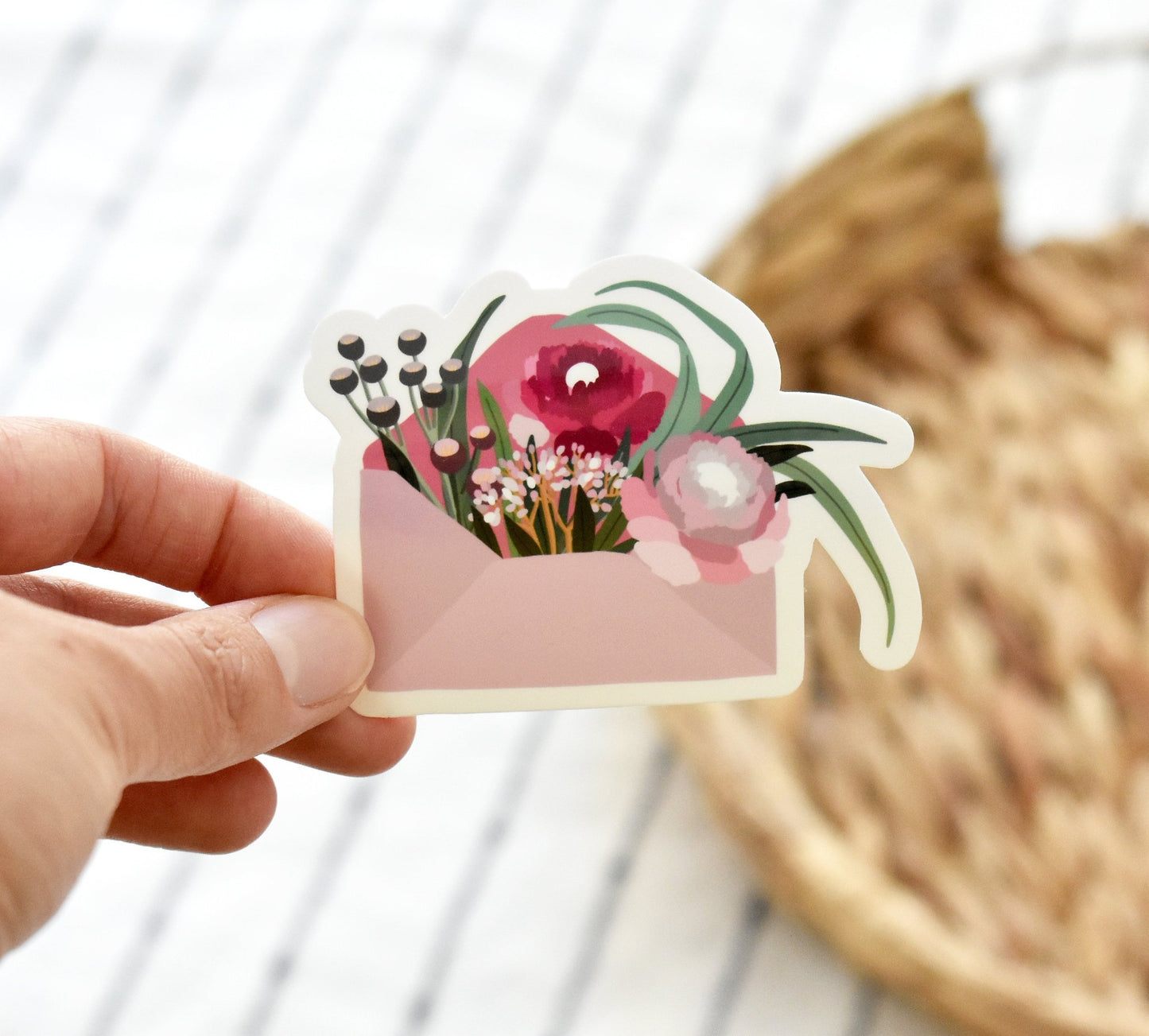 Flower envelope sticker - Eliza Anderson ArtEliza Anderson Art