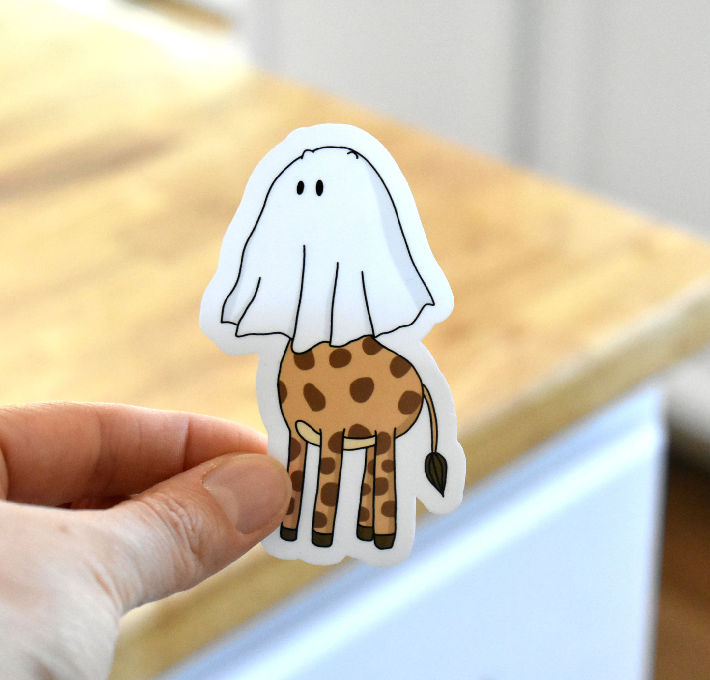 Giraffe ghost sticker