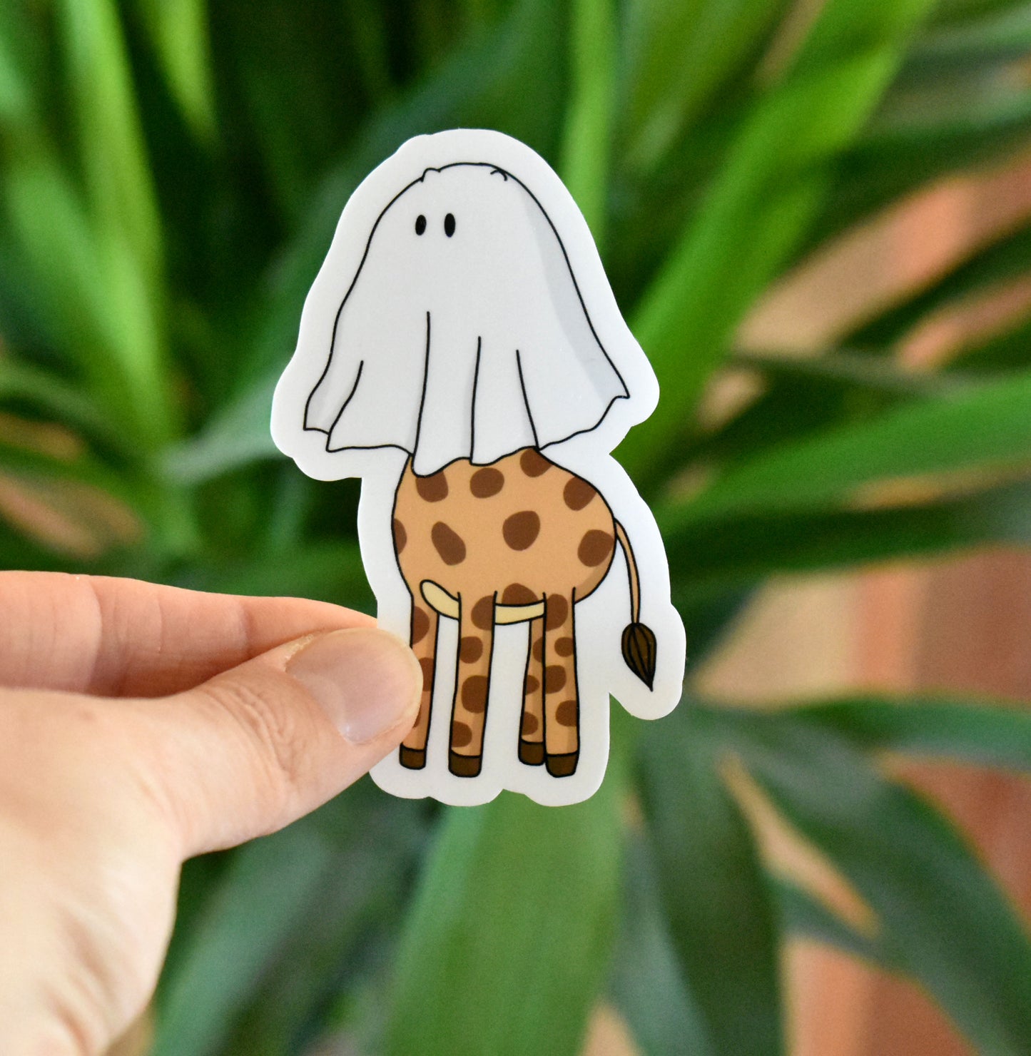 Giraffe ghost sticker