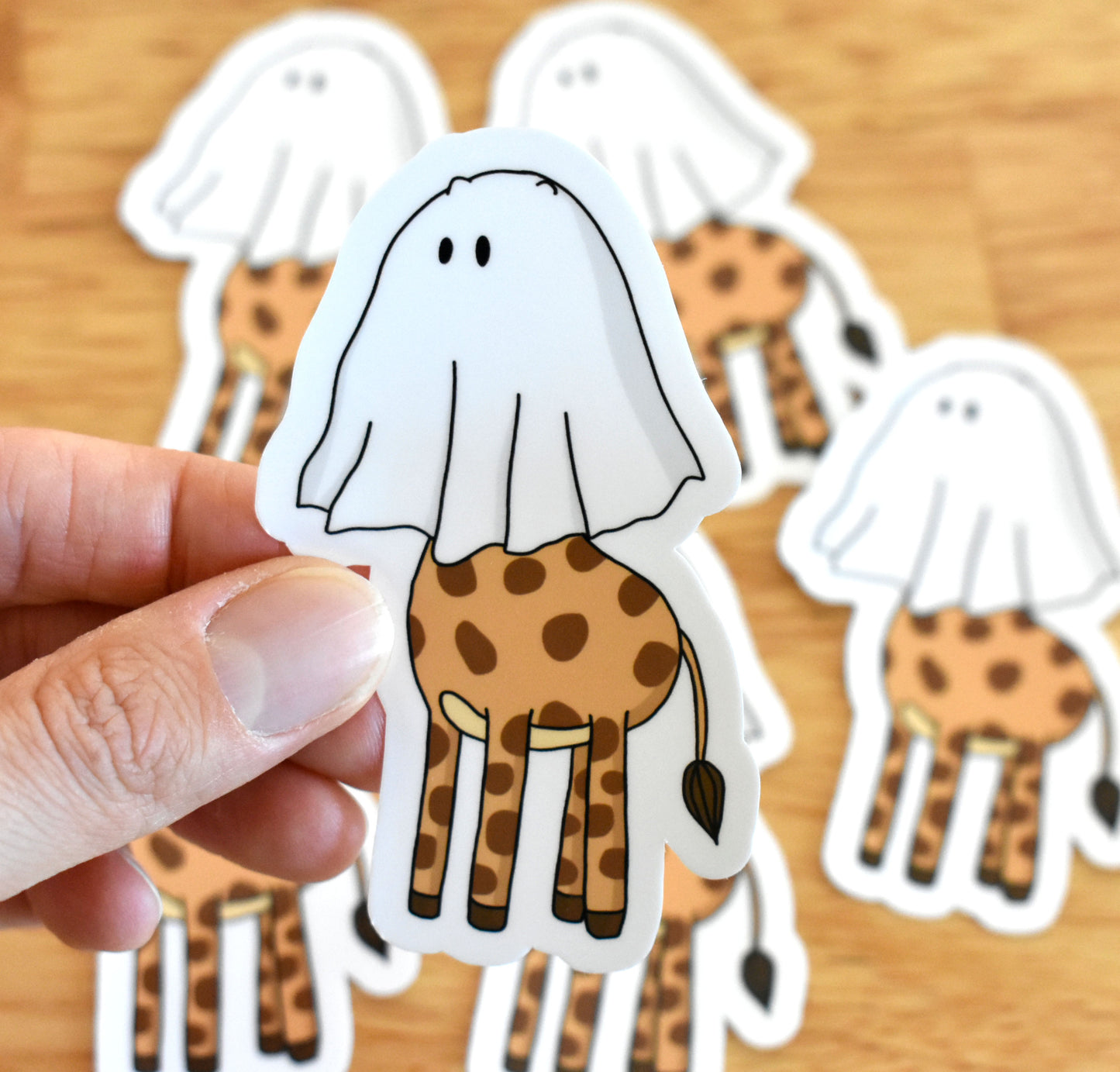 Giraffe ghost sticker