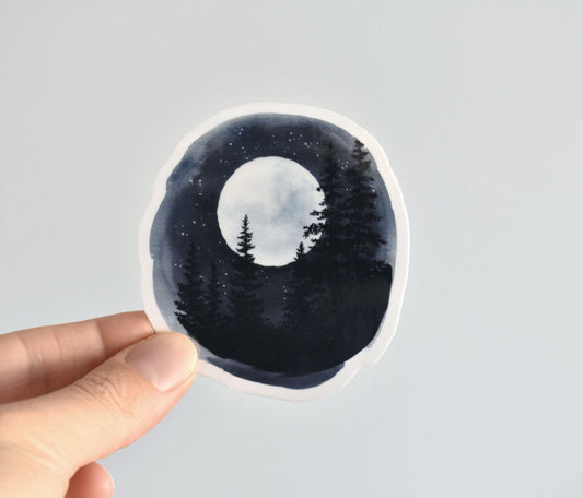 Moon and stars sticker - Eliza Anderson ArtEliza Anderson Art