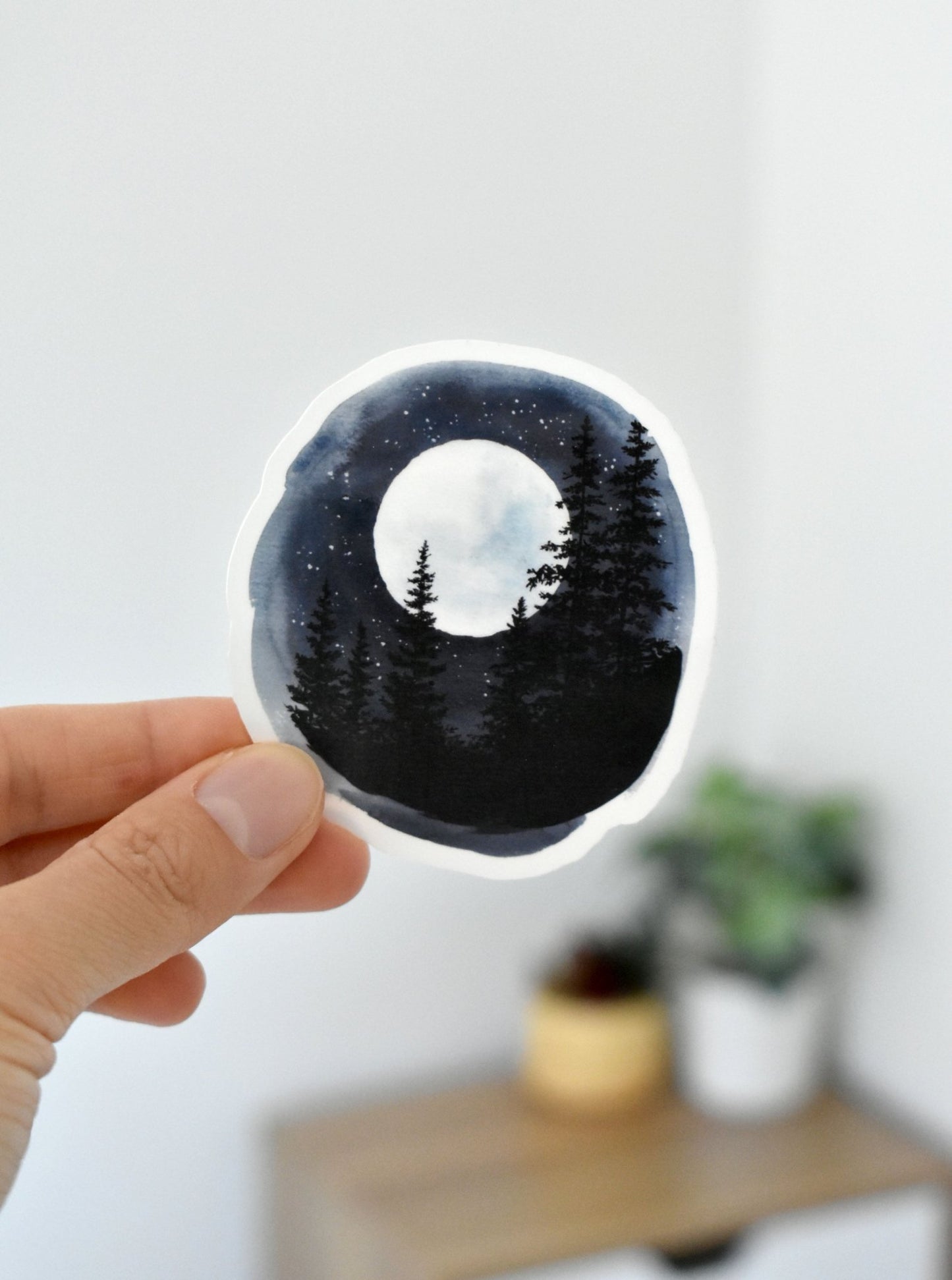 Moon and stars sticker - Eliza Anderson ArtEliza Anderson Art