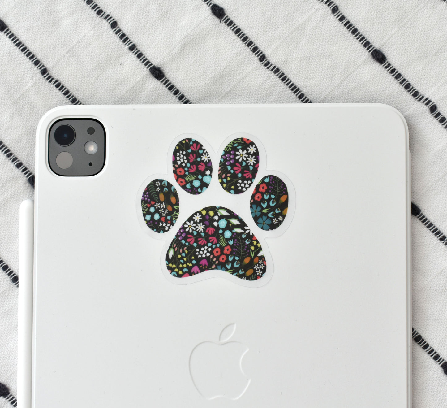 Floral Paw print sticker