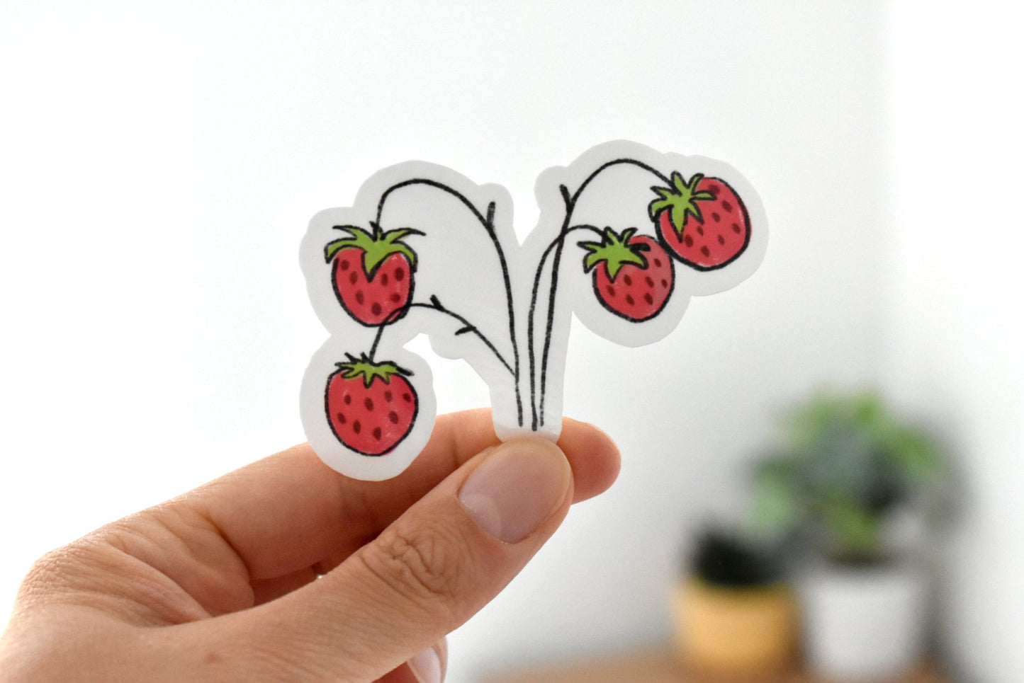 Strawberries and flowers sticker set - Eliza Anderson ArtEliza Anderson Art